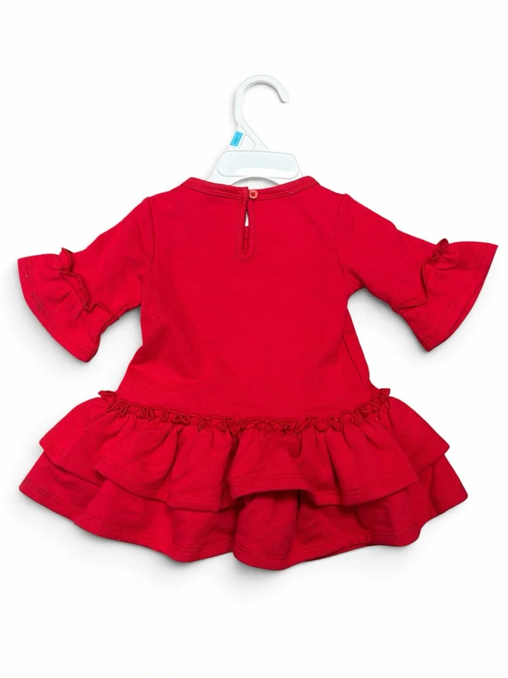 Red Baby Dress with Gold Heart Accent
